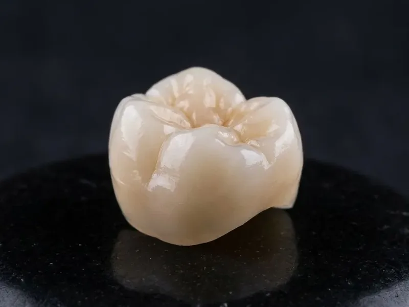 Coroa molar em zircónia fresada na InovMill